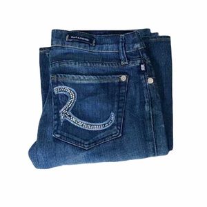 Rock & Republic Denim Rhinestone Low-rise Crystal Roth Designer Jeans